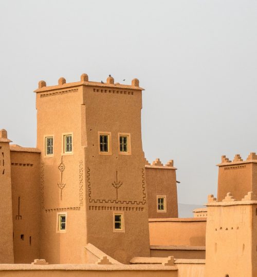 Architectural Marvel: Admire the Intricate Details of the Kasbah Building in Draa Valley, Morocco